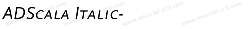 ADScala Italic字体转换